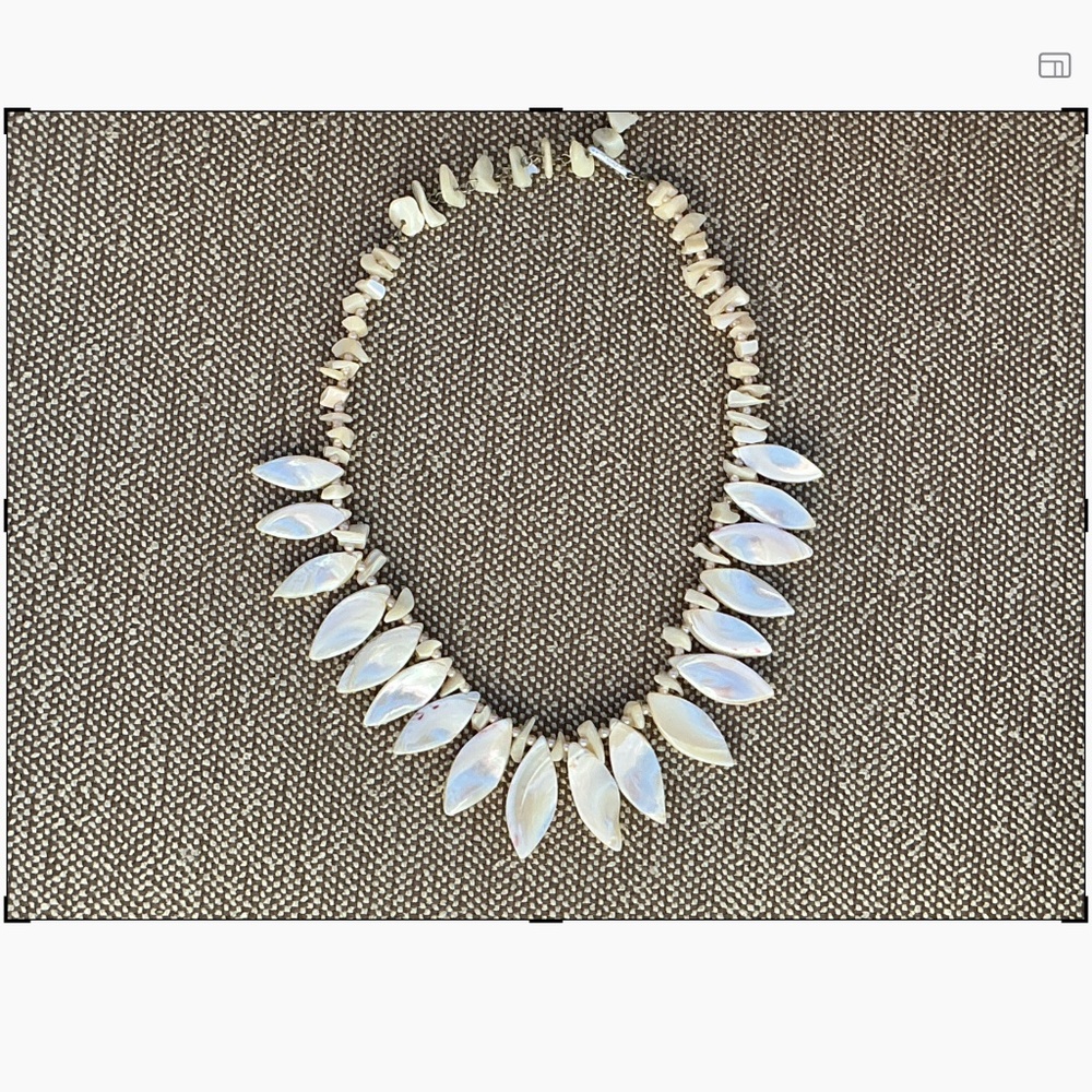 Vintage Mother of Pearl/Abalone Necklace Choker - Japan Hook Clasp Adjustable